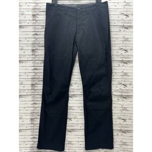 Eddie Bauer Tech Pants Men's Size 36 x 31 Black Straight Leg Cargo Outdoors